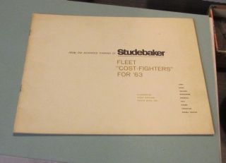 1963 Studebaker Fleet Automobile Brochure Marshal Police Vehicles Taxi Wagonaire
