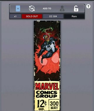 Topps Marvel Collect Corner Boxes Wave 1 Venom /504 Digital Card