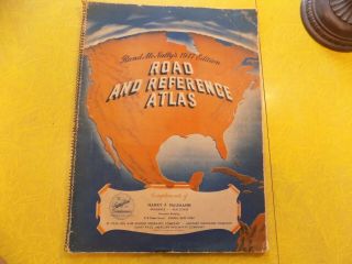 1947 Rand Mcnally Road Atlas,  Adv.  Naumann Insurance/real Estate,  Oneida,  Ny