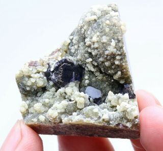 26g Natural Purple Fluorite Pyrite Mineral Specimens from Inner Mongolia,  China 3