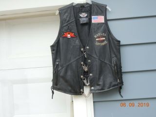 Harley - Davidson Black Leather Vest (man 