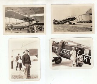 4 Photos Fokker C.  Iv Tacoma To Tokyo Flight Pacific Era Eddie Brown
