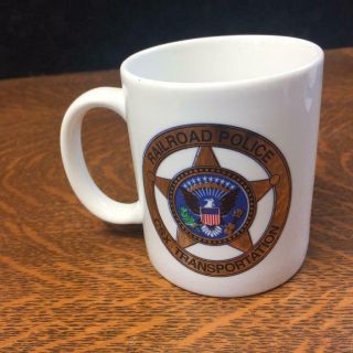 Csxt Railroad Police White Coffee Mug Cup Railway Train Rr Transportation