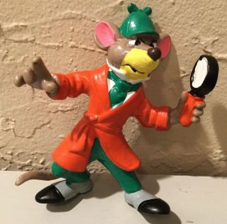 Mouse Detective Sherlock Holmes Pvc Figure 1986 Walt Disney Company