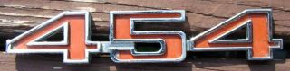 Rare Early Chevrolet 454 Chrome Emblem L@@k Camaro Corvette? E652