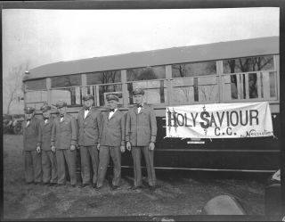 1929 Valley Lines 6 Drivers Holy Saviour Cc Norristown Pa Amateur Photo Negative