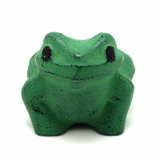 Southern Iron paperweight frog B Green 4