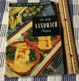 Vintage 1953 Culinary Art Institute Cookbook 500 Tasty Sandwich Recipes