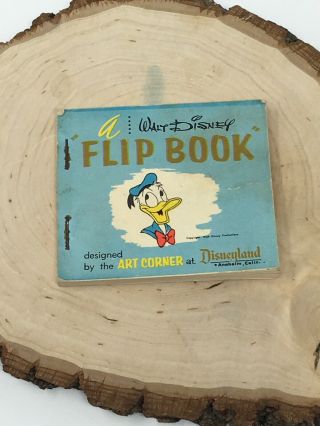 Rare 1960’s A Walt Disney Flip Book Donald Duck Art Corner Disneyland Vintage