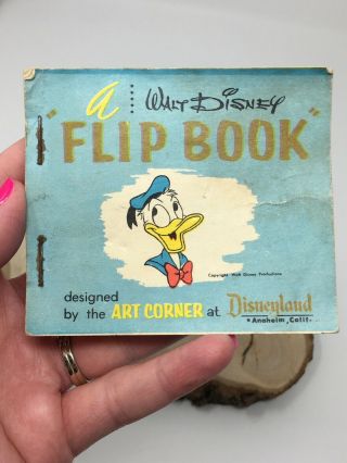 Rare 1960’s A Walt Disney Flip Book Donald Duck Art Corner Disneyland Vintage 2