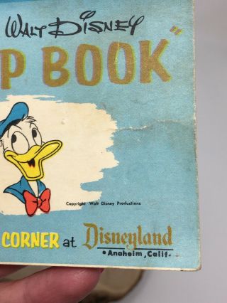 Rare 1960’s A Walt Disney Flip Book Donald Duck Art Corner Disneyland Vintage 4