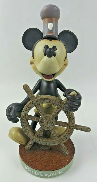 Walt Disney World Mickey Mouse 9 Inch Steamboat Willie Bobblehead