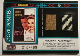 Audrey Hepburn Gregory Peck Worn Relic D 2011 Americana Movie Posters 10 Cards