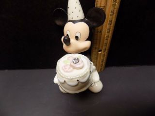 Disney Lenox April Diamond Birthstone Happy Birthday To You Mickey Mouse Figuri 6