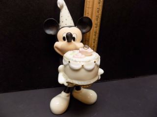 Disney Lenox April Diamond Birthstone Happy Birthday To You Mickey Mouse Figuri 7