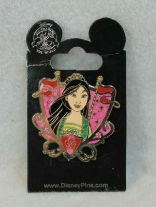 Disney Parks Pin 99152 Princess Shield Crest Jeweled Mulan