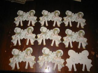 9 Rare Vintage Hall Brothers Dolly Invites You To My Party Nos Any Kind Die Cut