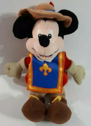 Walt Disney Mickey Mouse Musketeer Plush Figure Rare