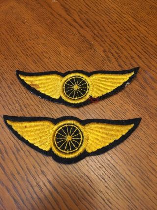 Vintage Motorcycle Cop Police Wings & Wheel Jacket Patch Steampunk Double Winged