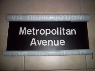 Nyc Subway Sign R27 Nyct 1974 Metropolitan Avenue Queens Ny 2 Line Roll Sign Art