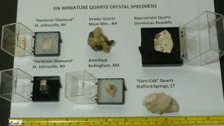 Six Quartz Miniatures From The Usa And Dominican Republic