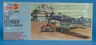 1966 Monogram Mattel Tbf Avenger Torpedo Bomber Airplane Model Kit