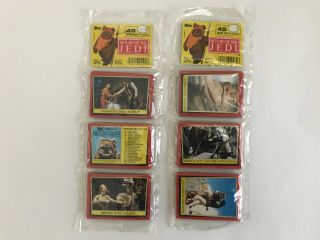 2 Vintage 1983 - Star Wars,  Return Of The Jedi - Topps Trading Cards Rack Packs