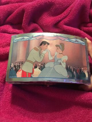 Vintage Disney Princess Musical Jewelry Box Rotating Cinderella Music Box