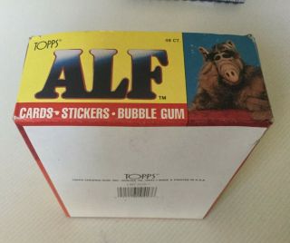 1987 TOPPS ALF TV Show Series 1 Trading Cards Full Box of 48 Wax Packs. 3