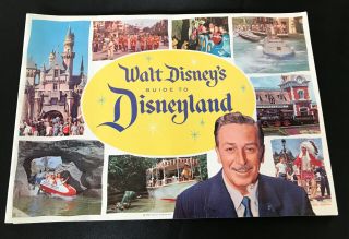 1960 Walt Disney’s Guide To Disneyland Book Illustrated Map 5th Edition Rides