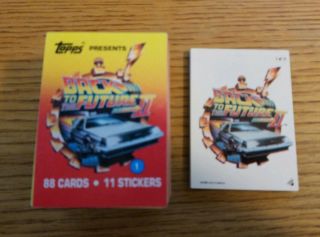 1989 Back To The Future 2 Trading Cards 88 Card Complete Set,  11 Sticker Cards