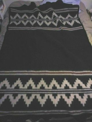 Navajo Textile Mills Blanket Made In Usa.  Reversible 46 " W X 70 