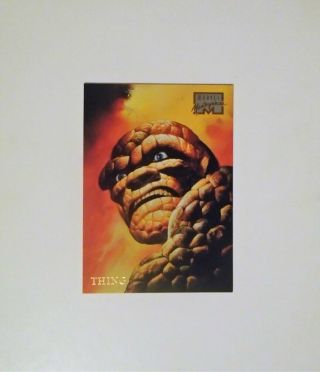 1996 Marvel Masterpieces Card 49,  For The Thing,  Art By Boris Vallejo