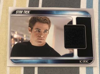 2009 Star Trek Movie Chris Pine Movie Worn Costume Relic Card Cc1 Captain Kirk