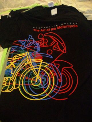 Bmw Guggenheim Museum The Art Of The Motorcycle Wrap - Around Vtg Graphic T - Shirt