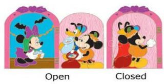 Disney Le 250 Trading Pin - Mickey Minnie Pluto Halloween Trick Or Treat Hinged