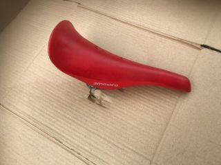 1980,  S Ammaco Aero Style “bmx” Seat In Red Raleigh Burner Old Bmx