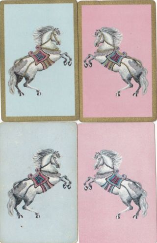Set Of 4 Vintage Playing Cards - Old Favourites - Top 2 V.  G.  C. ,  Bottom 2 Good