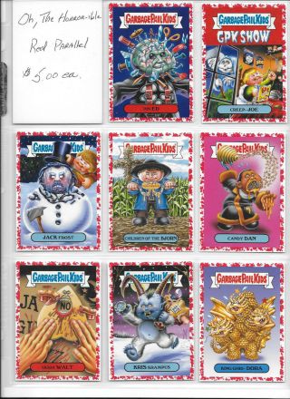 Garbage Pail Kids Oh The Horror - Ible Red Border You - Pick From List $5.  00 Each