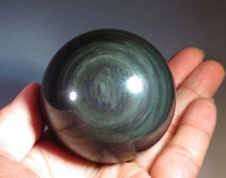 50mm (1.  9 ") Natural Rainbows Obsidian Crystal Sphere Ball From Mexico 6592