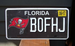 Florida Tampa Bay Bucaneers License Plate Bucs Nfl Football B0fhj