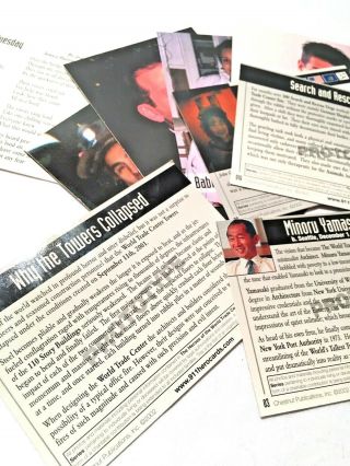 9 Prototype World Trade Center 9/11 Heroes Trading Cards Press Release News Clip
