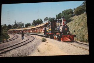Santa Fe Disneyland Railroad 1959 Excursion Train Postcard Grand Canyon Diorama