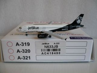 Aeroclassics Jetblue Airways A320,  Brooklyn Nets Reg.  N633jb,  1:400 Scale