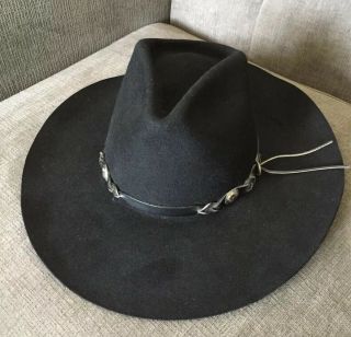 Bailey Tucson Cowboy Wool Western Cowboy Hat Black With Band Size 7 Usa