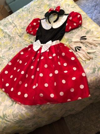 Disney Store Mini Mouse Costume Dress Adult Small