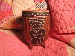 Vintage 1978 Ceramic Vase Made In Mexico 6 "