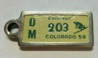 1958 Colorado Skier Dav Disabled American Veteran Mini License Plate