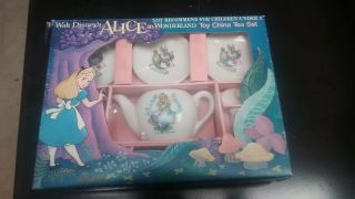 Disney Productions Alice In Wonderland Toy China Tea Set.  Made In Japan