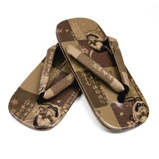 Japanese Setta Traditional Sandal 26.  5cm Yukata Kimono Hannya Shingyo Kanji